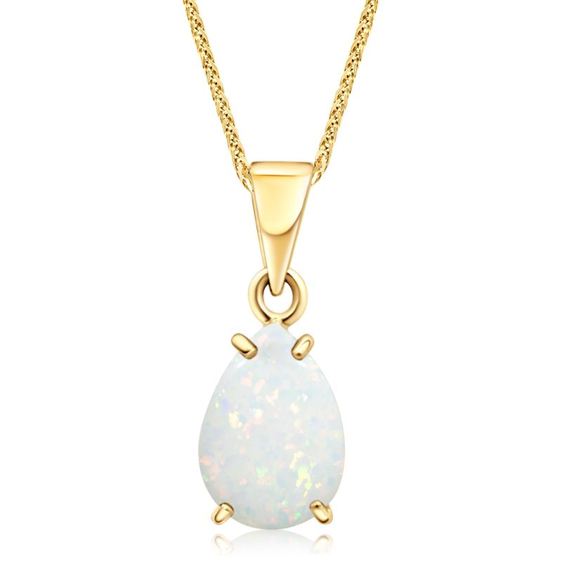 Teardrop sales opal necklace