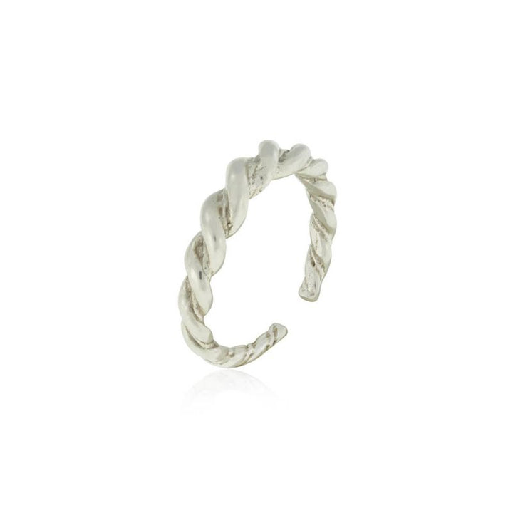 Silver & Gold Plated Braid Ring