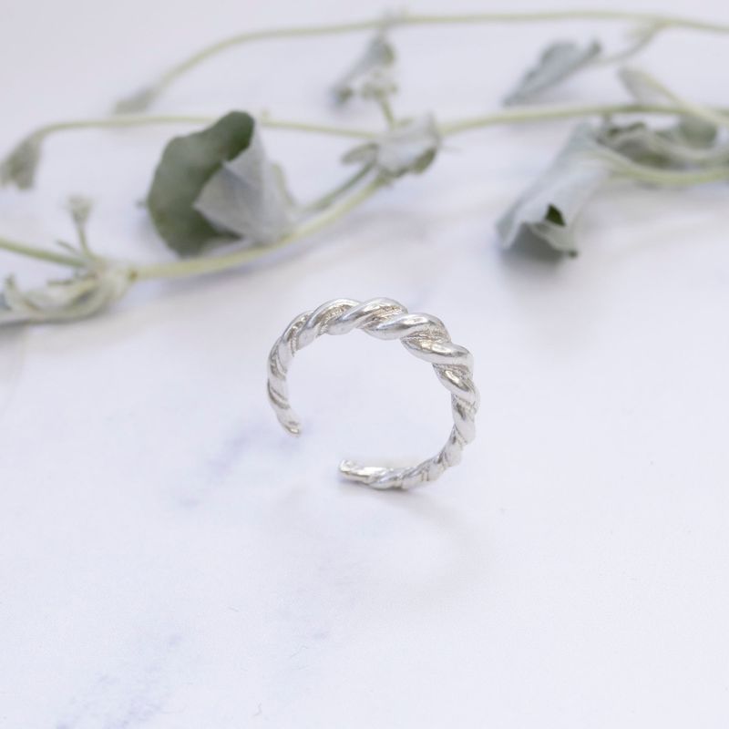 Silver & Gold Plated Braid Ring