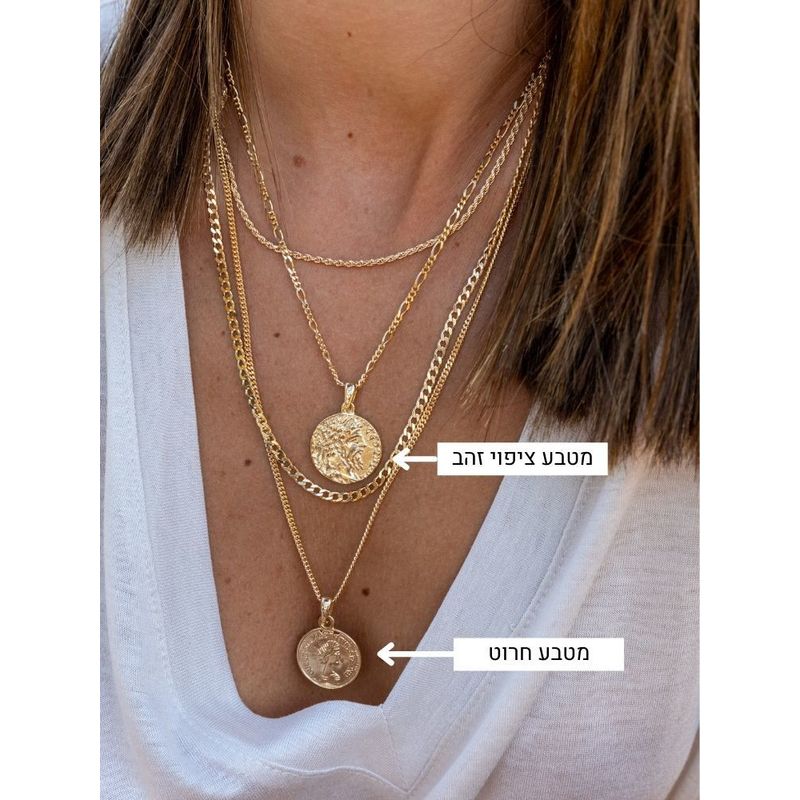 Coin Pendant Necklace with Gold Plating