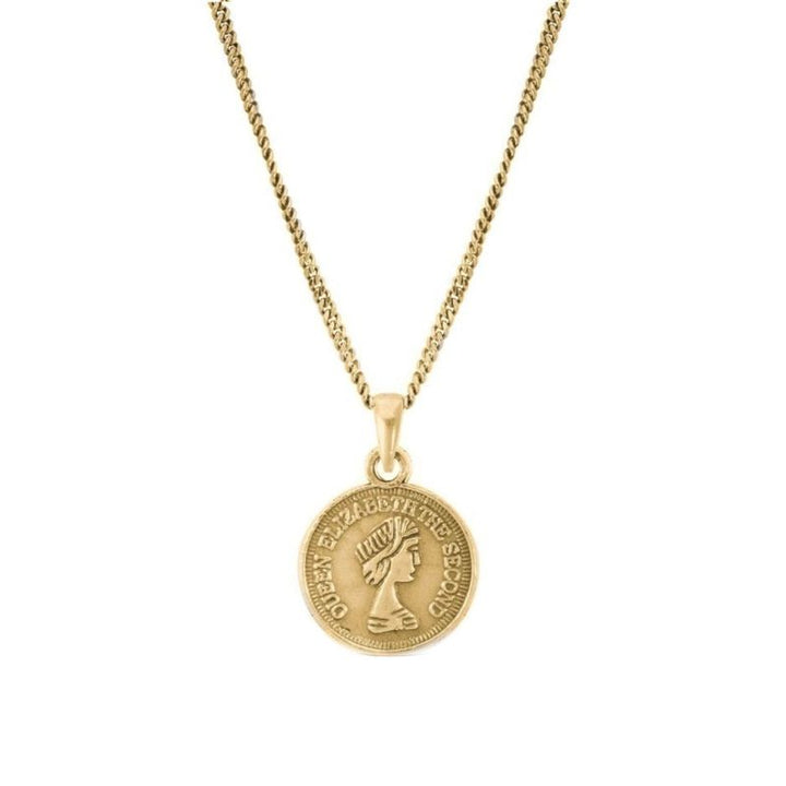 Coin Pendant Necklace with Gold Plating