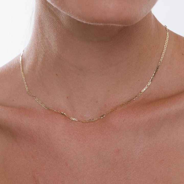 14K Gold Chain with Oval Links