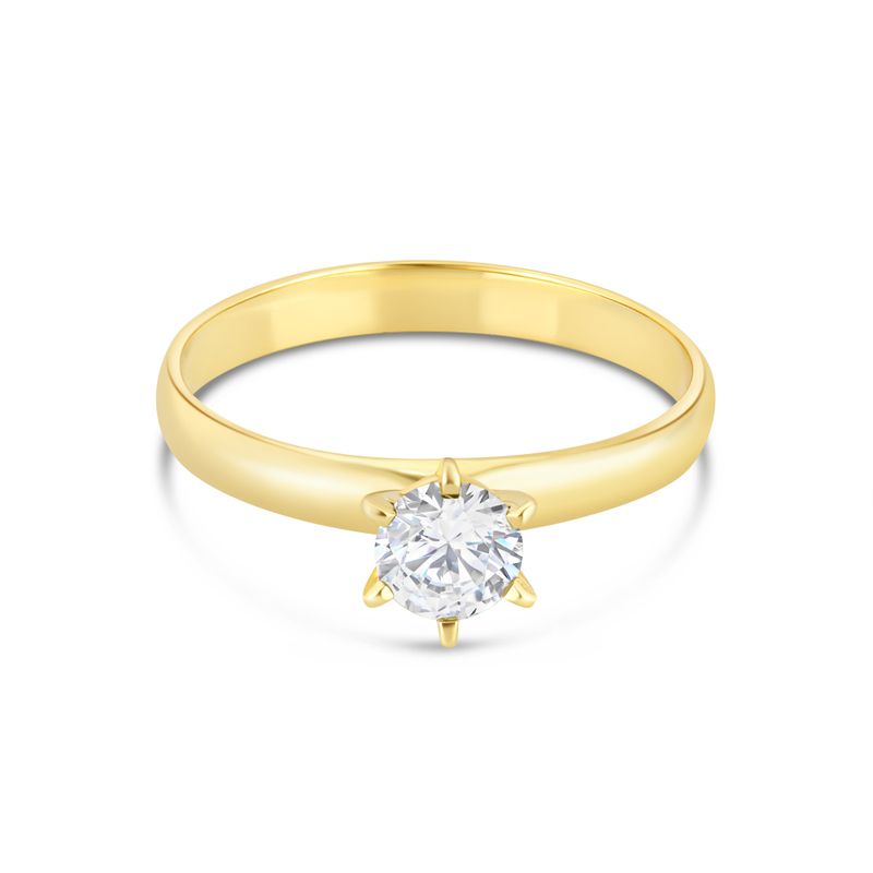 14K Gold Ring with Zircon