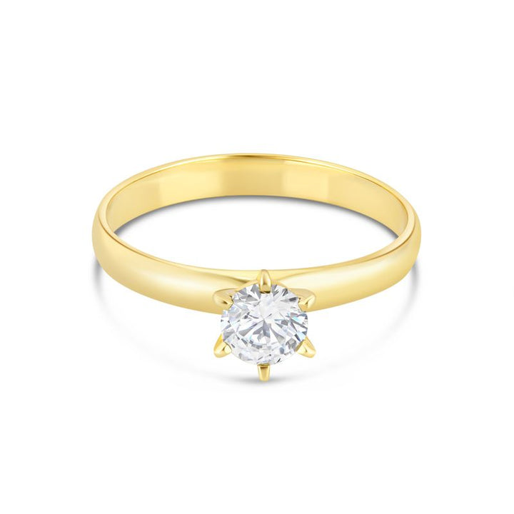 14K Gold Ring with Zircon