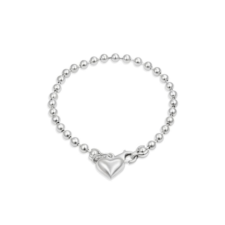 Silver Bracelet with Heart Pendant