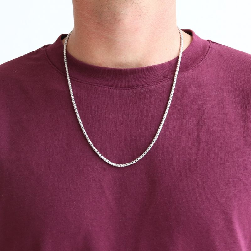 925 Sterling Silver Box Chain Necklace